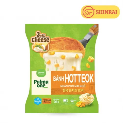 Bánh Hotteok Nhân Phô Mai & Bắp Pulmuone 360g – Ngọt Béo, Thơm Ngậy